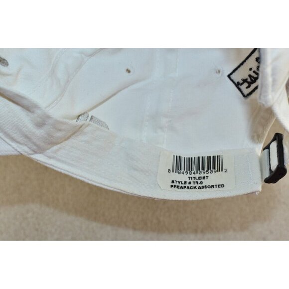 Titleist FJ Footjoy Unisex Adult White/Gold Embroidery Golf Hat Cap Adjustable - Picture 7 of 9